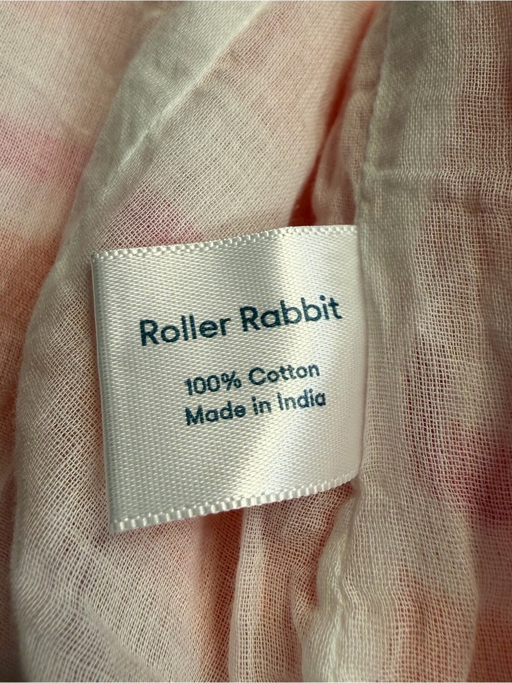 Roller Rabbit Kirsten Dress East Hampton Stripe Pink Cotton Smocked Midi Large - Picture 15 of 16